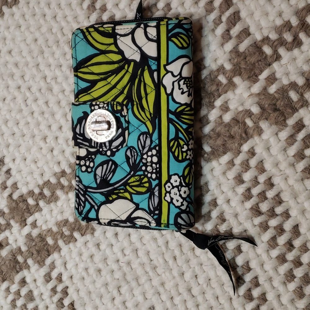 Vera Bradley wallet teal / turquoise floral print